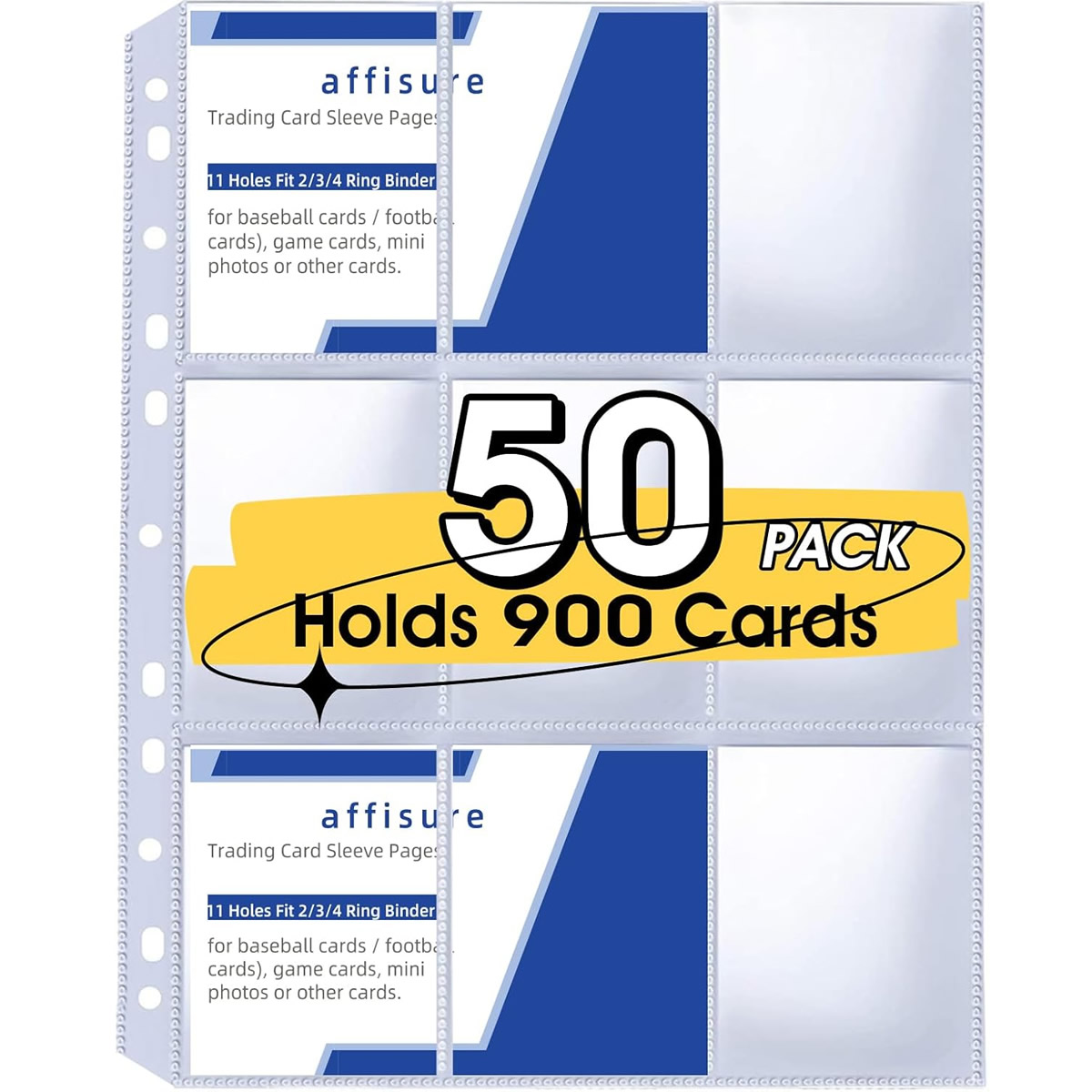 50 حزمة من أغلفة البطاقات ذات  - مراجعة Trading Card Binder وسعره