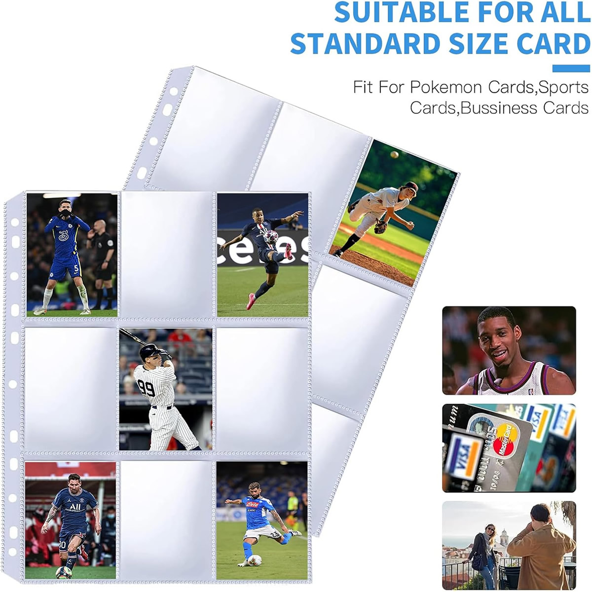 50 حزمة من أغلفة البطاقات ذات  - مراجعة Trading Card Binder وسعره